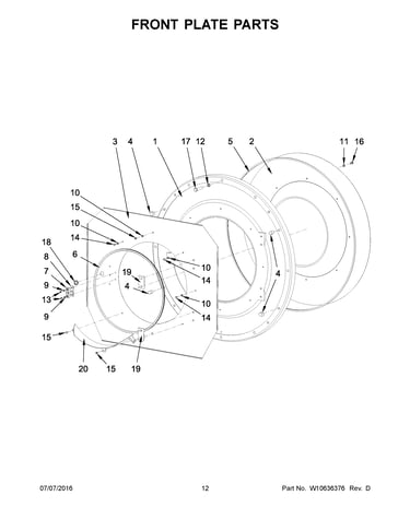 Front plate parts