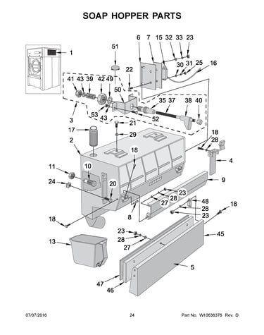 Soap hopper parts