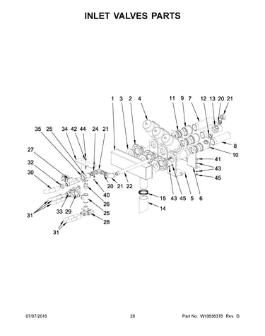 Inlet valves parts