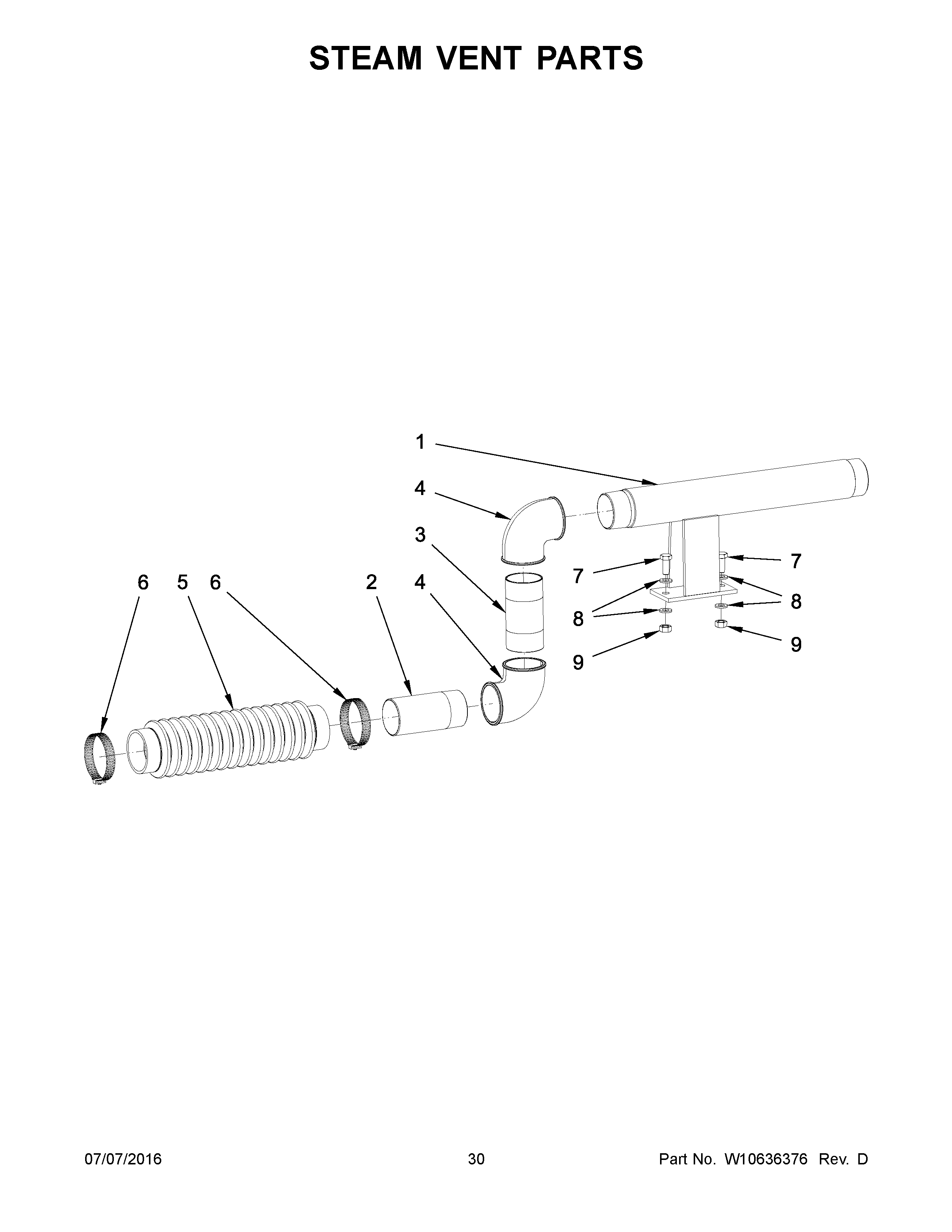 Steam vent parts