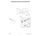 Maytag MFS180PAVS steam and electric heating parts diagram