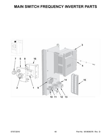 Main switch frequency inverter parts