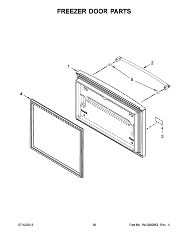 Freezer door parts