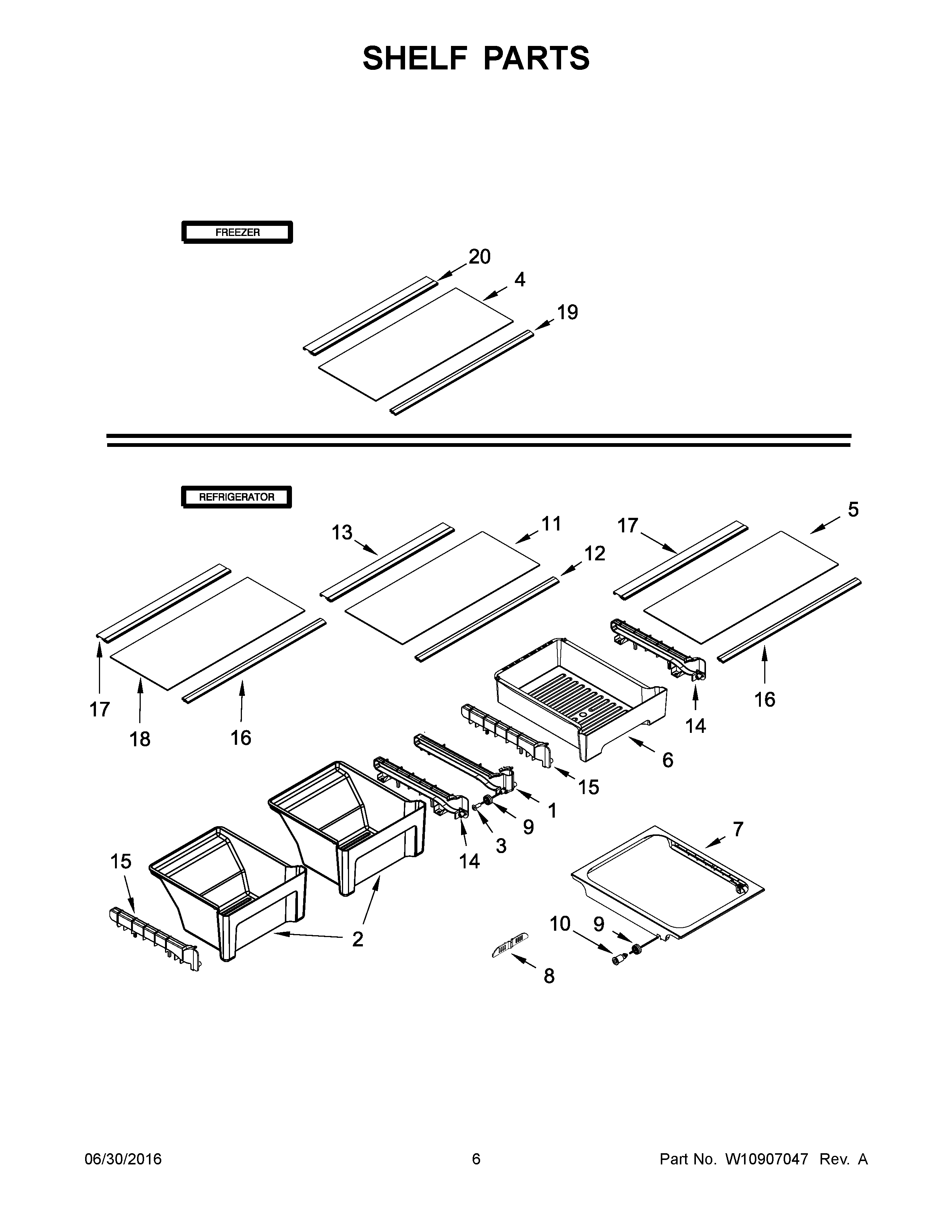 Shelf parts