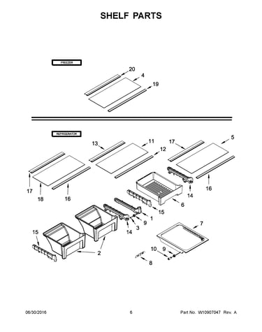 Shelf parts