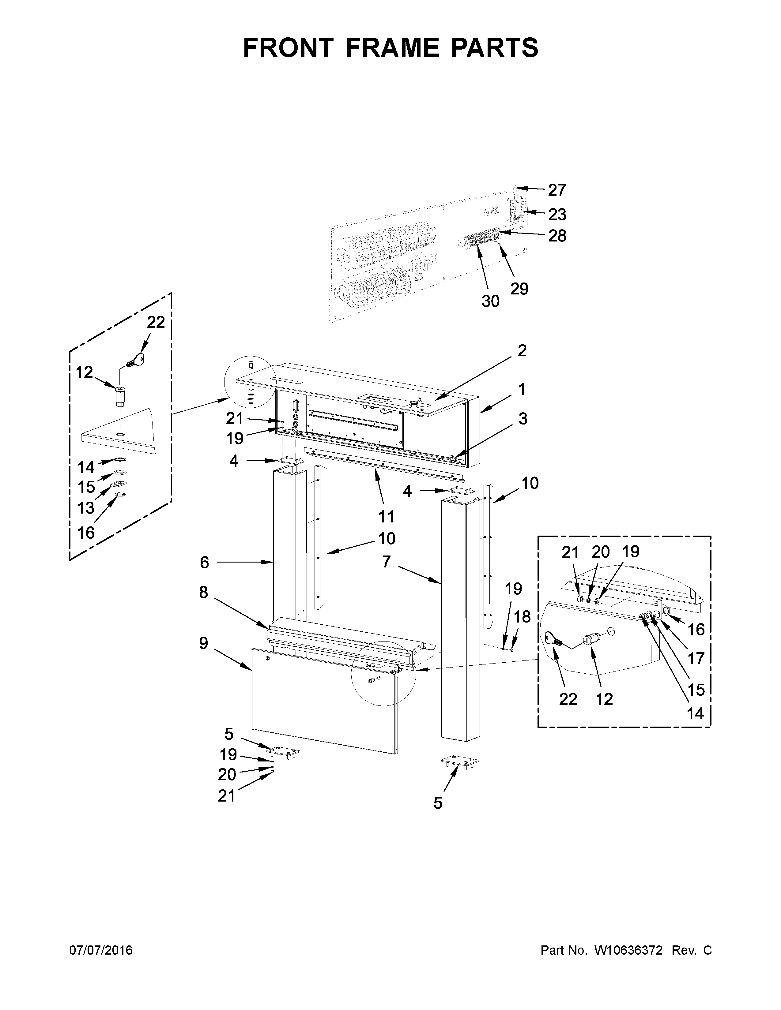 Front frame parts