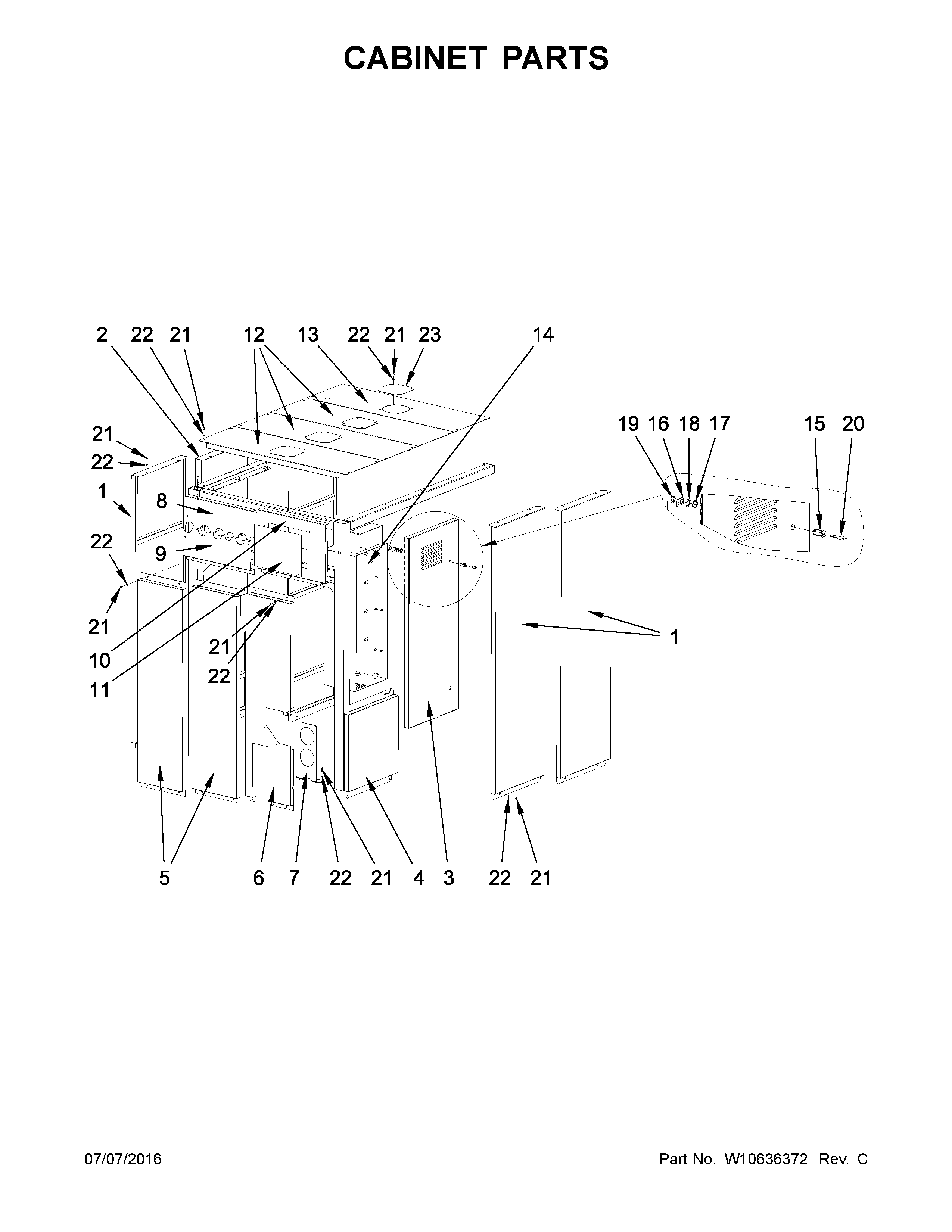 Cabinet parts