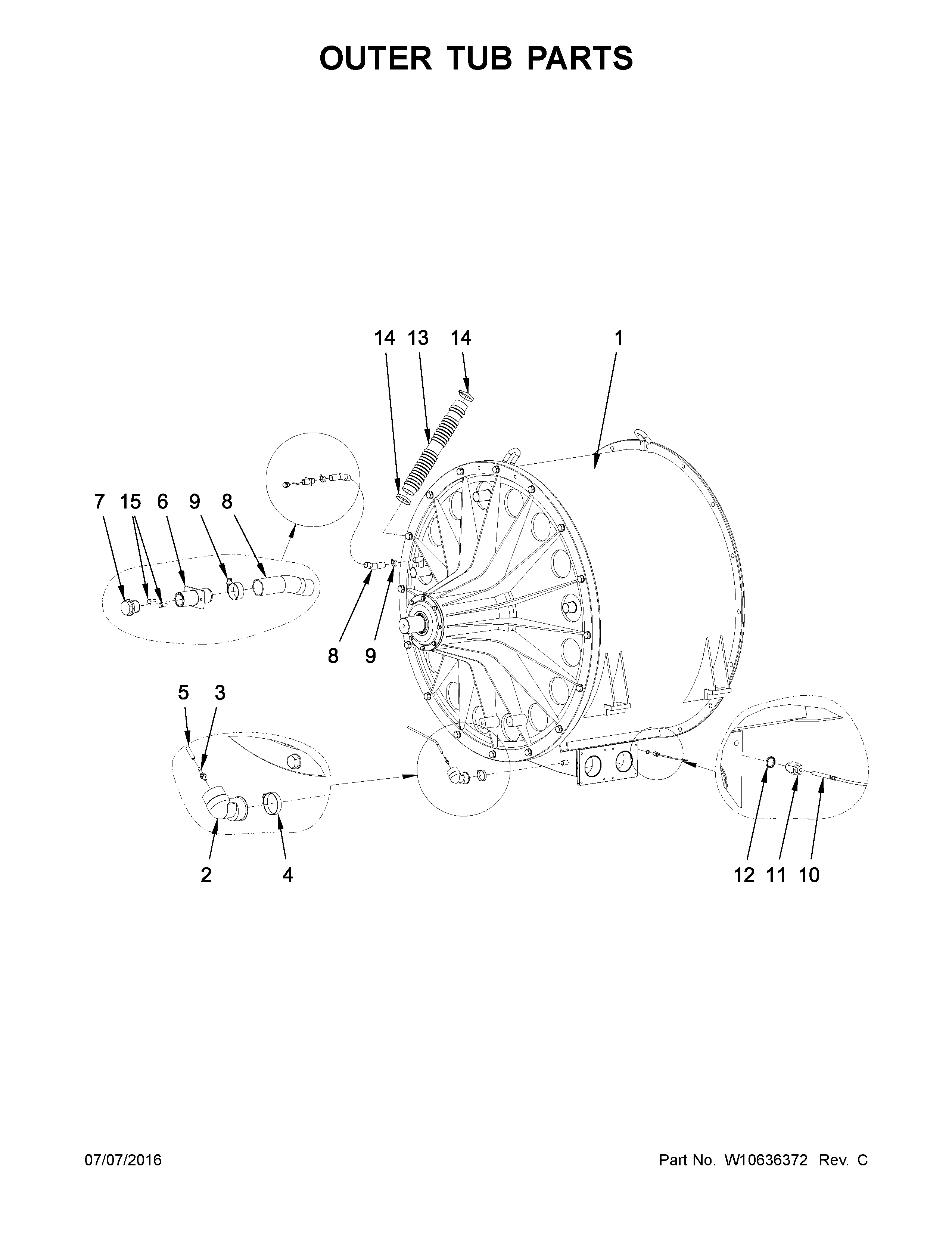 Outer tub parts