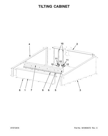 Tilting cabinet
