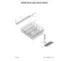 Maytag MDB4949SDE3 upper rack and track parts diagram