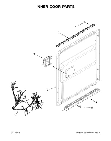 Inner door parts