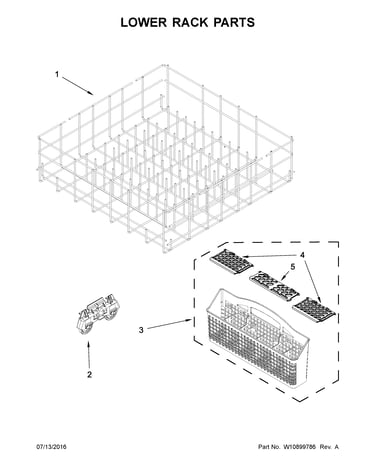 Lower rack parts