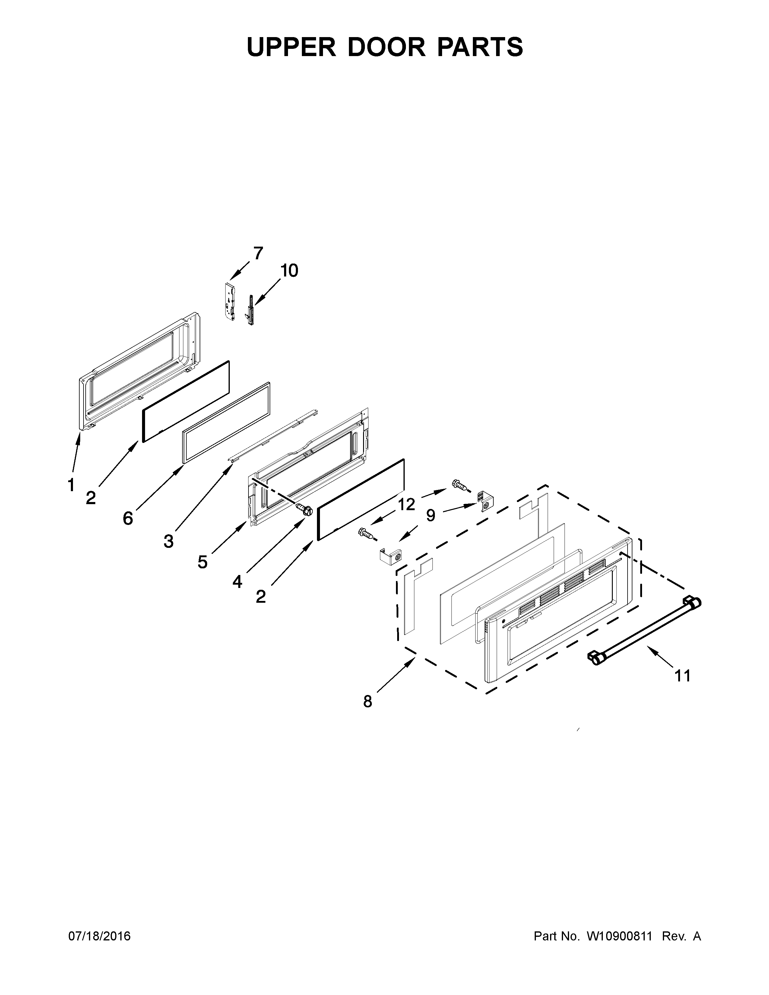 Upper door parts