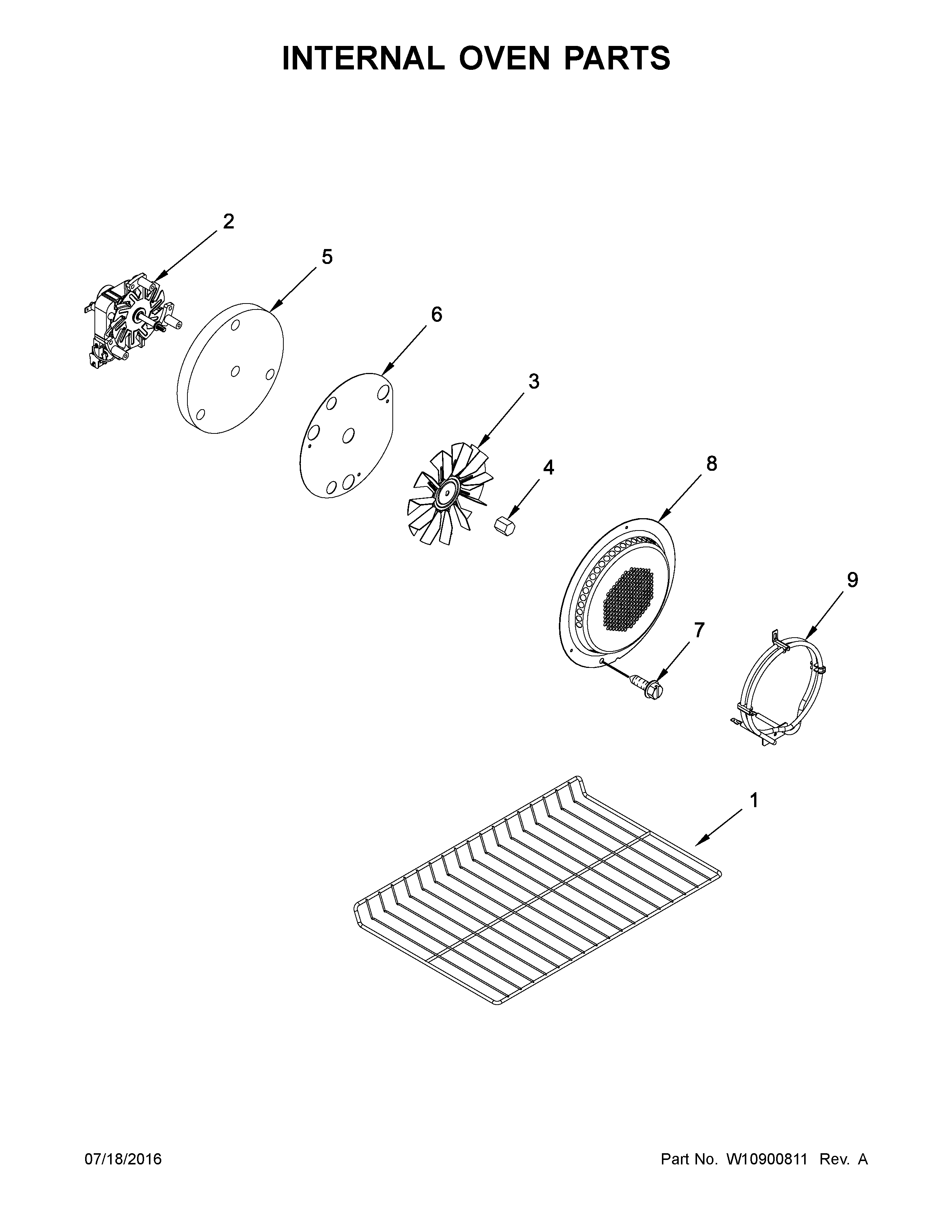 Internal oven parts