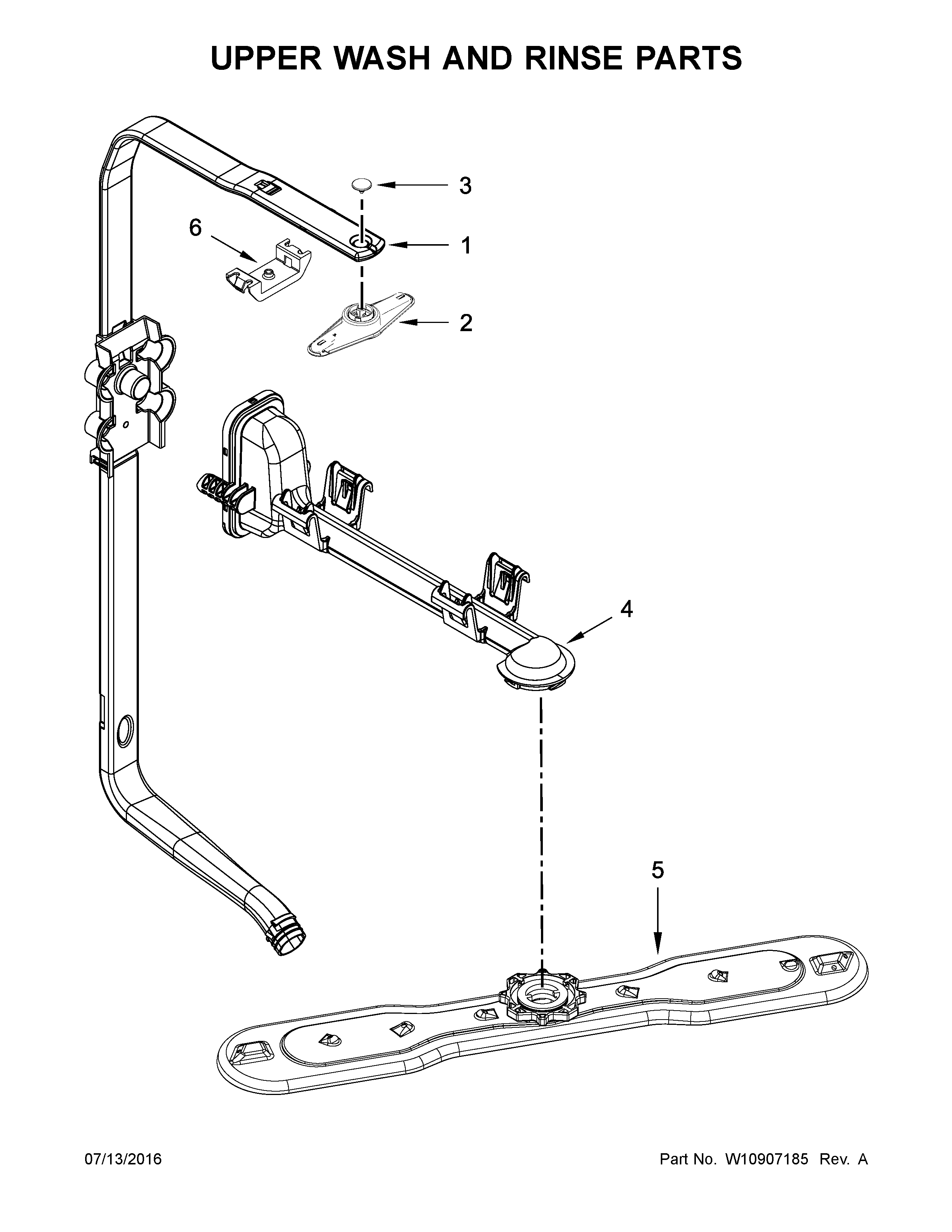 UPPER WASH AND RINSE PARTS