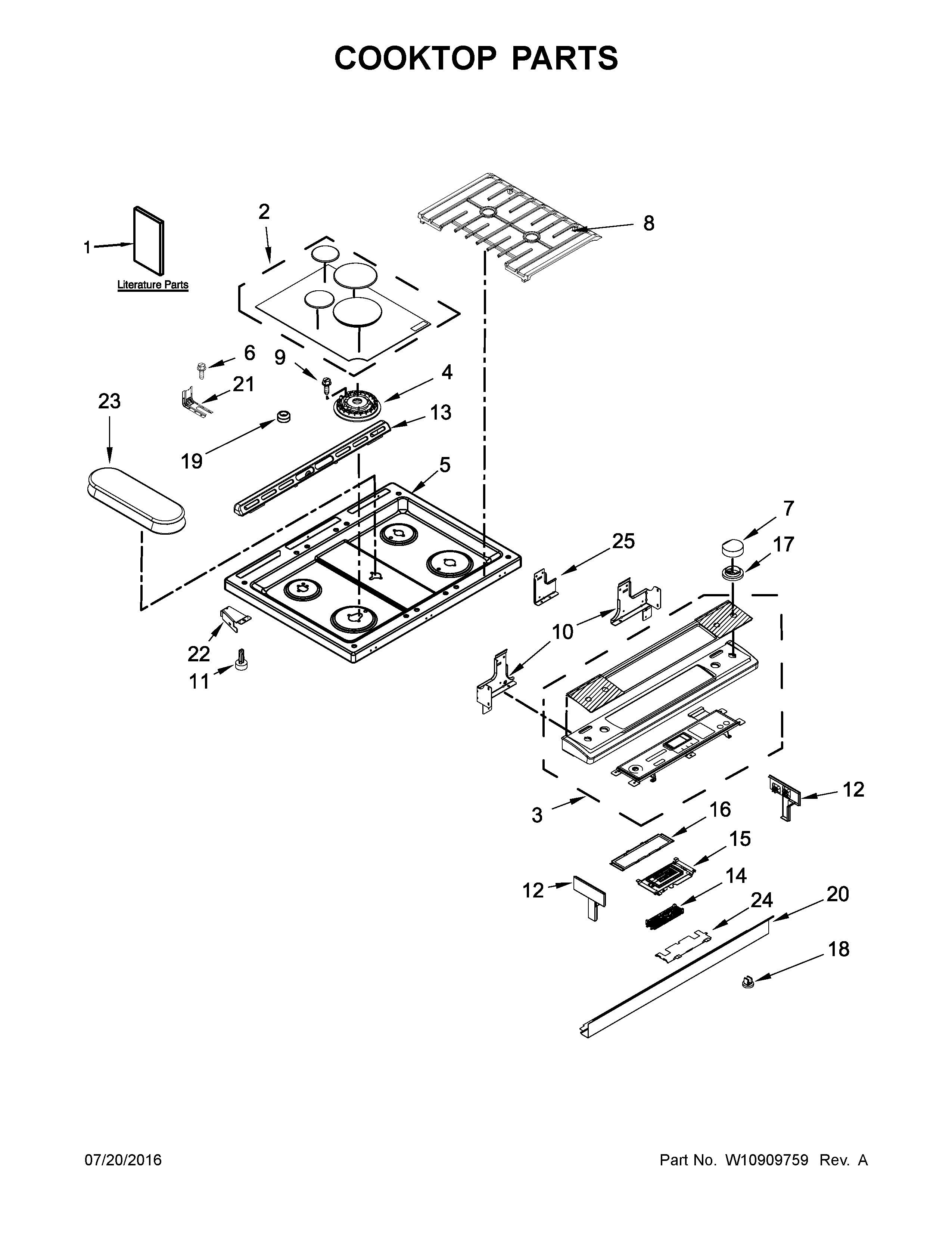 Cooktop parts