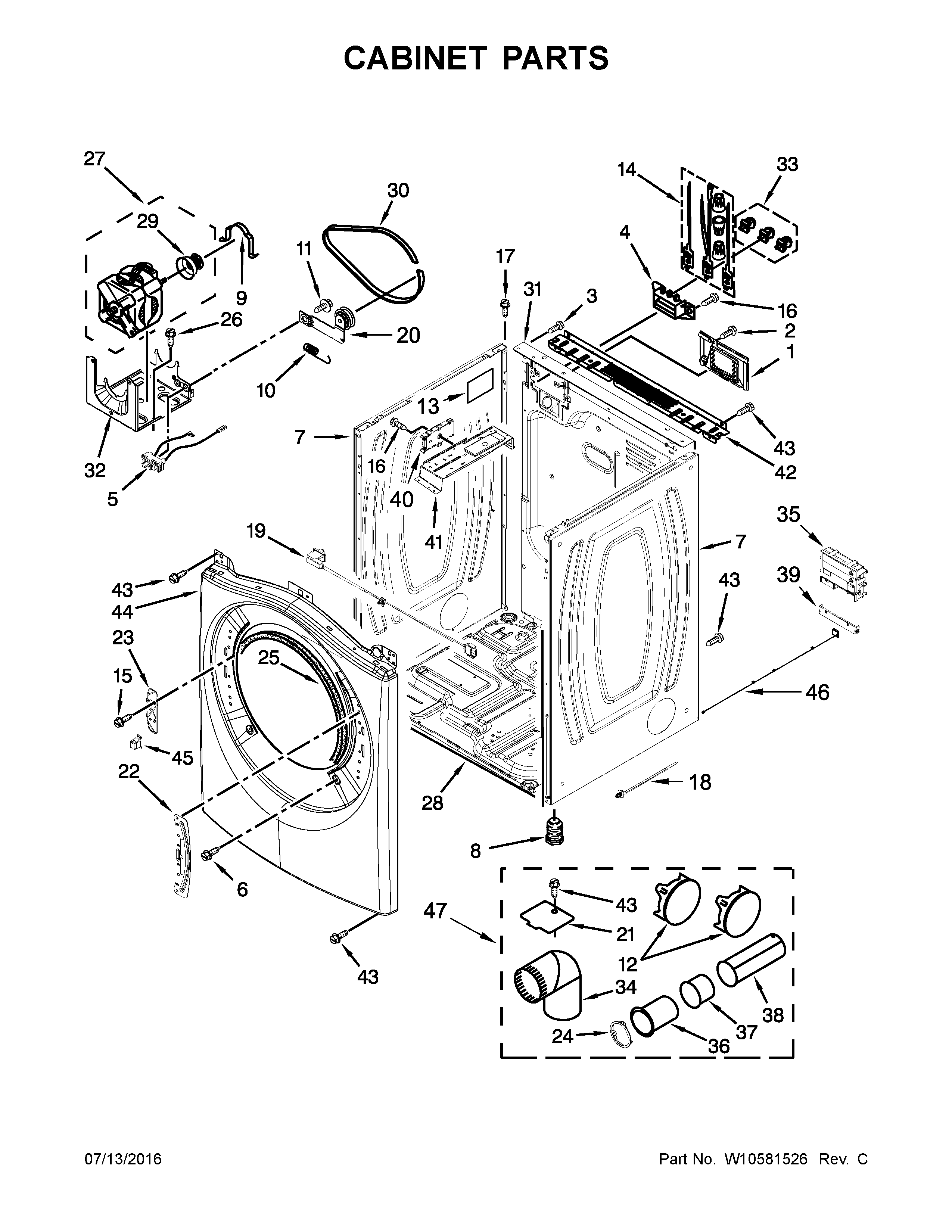 Cabinet parts