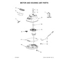 KitchenAid KFP1133WH0 motor and housing unit parts diagram