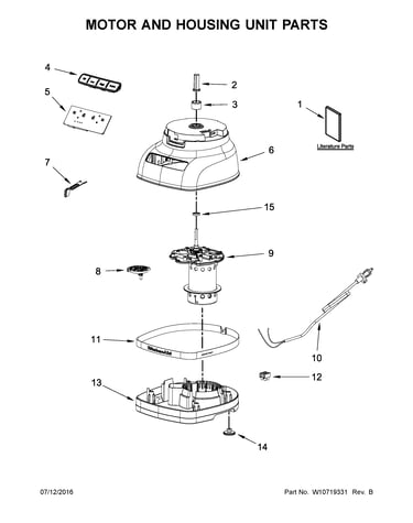 Motor and housing unit parts
