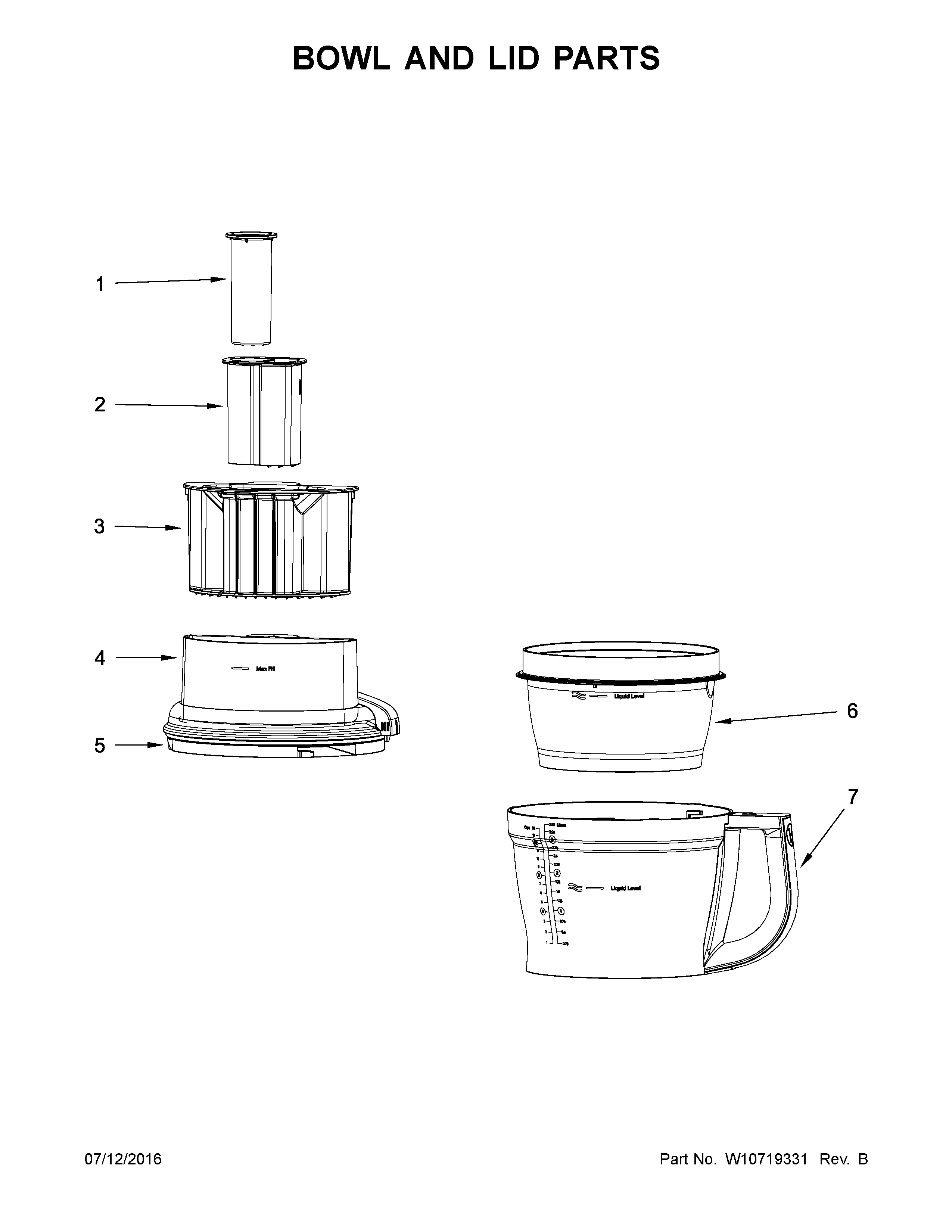 Bowl and lid parts