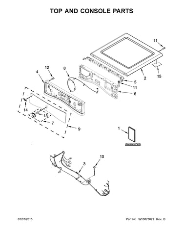Top and console parts