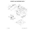 Whirlpool WTW8040DW1 console and dispenser parts diagram