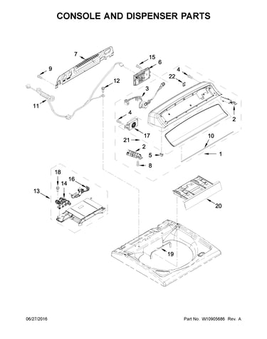 Console and dispenser parts