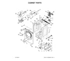 Whirlpool YWED85HEFW0 cabinet parts diagram