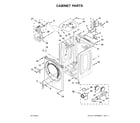Whirlpool WED8540FW0 cabinet parts diagram