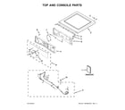 Whirlpool WGD8540FW0 top and console parts diagram