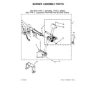 Whirlpool WGD8540FW0 burner assembly parts diagram