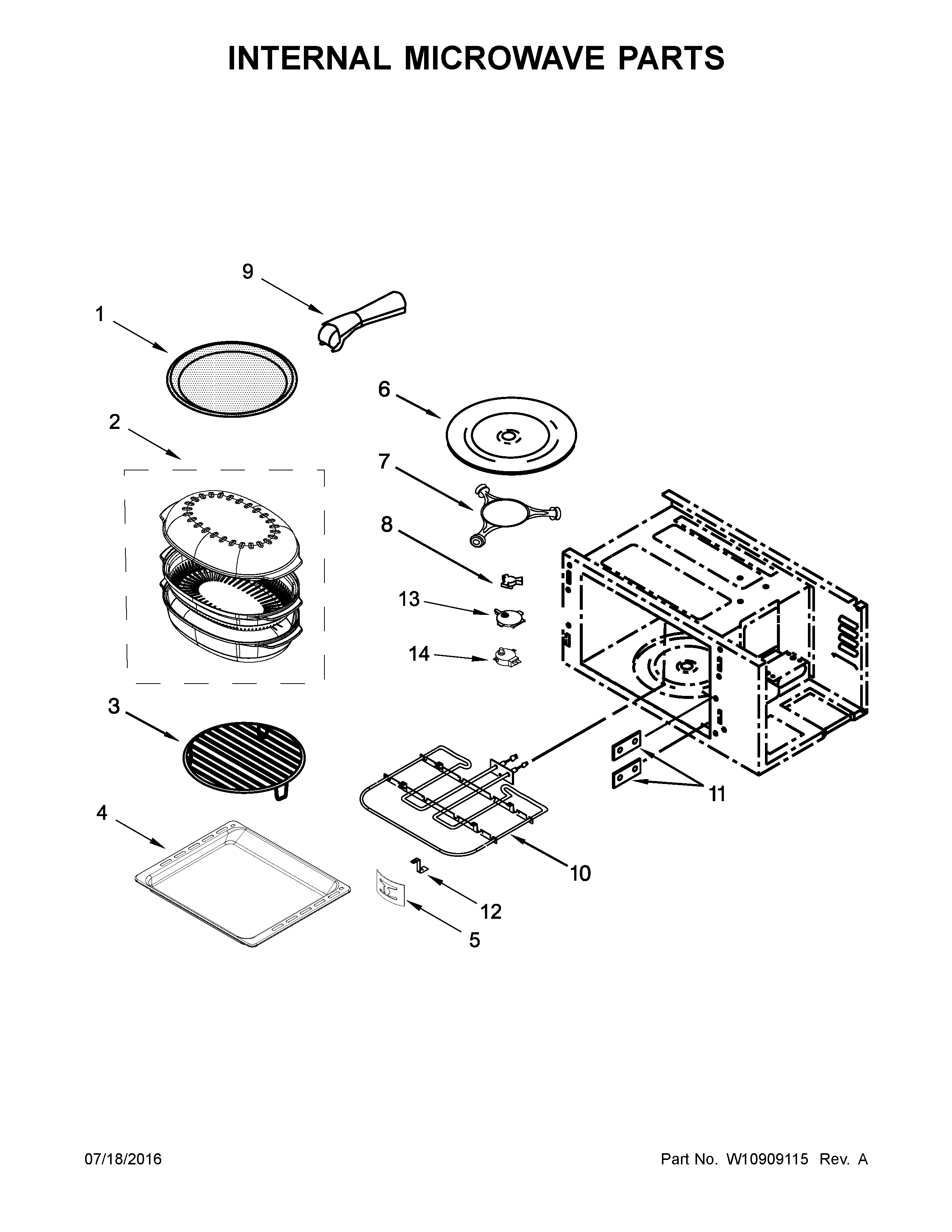 Internal microwave parts