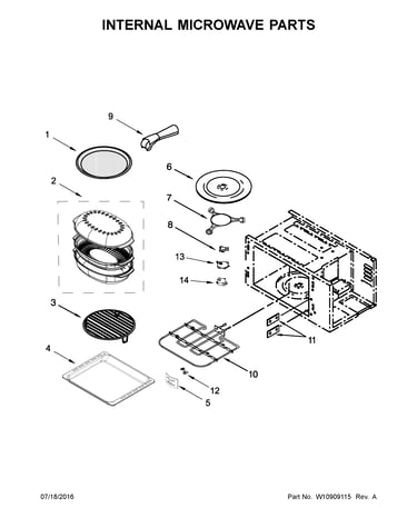 Internal microwave parts