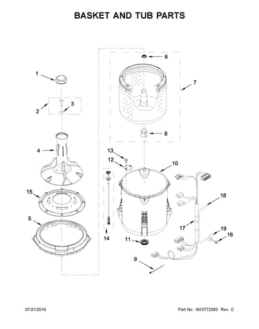 Basket and tub parts
