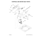 Amana NTW4635EW0 controls and water inlet parts diagram