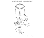 Amana NTW4635EW0 gearcase, motor and pump parts diagram