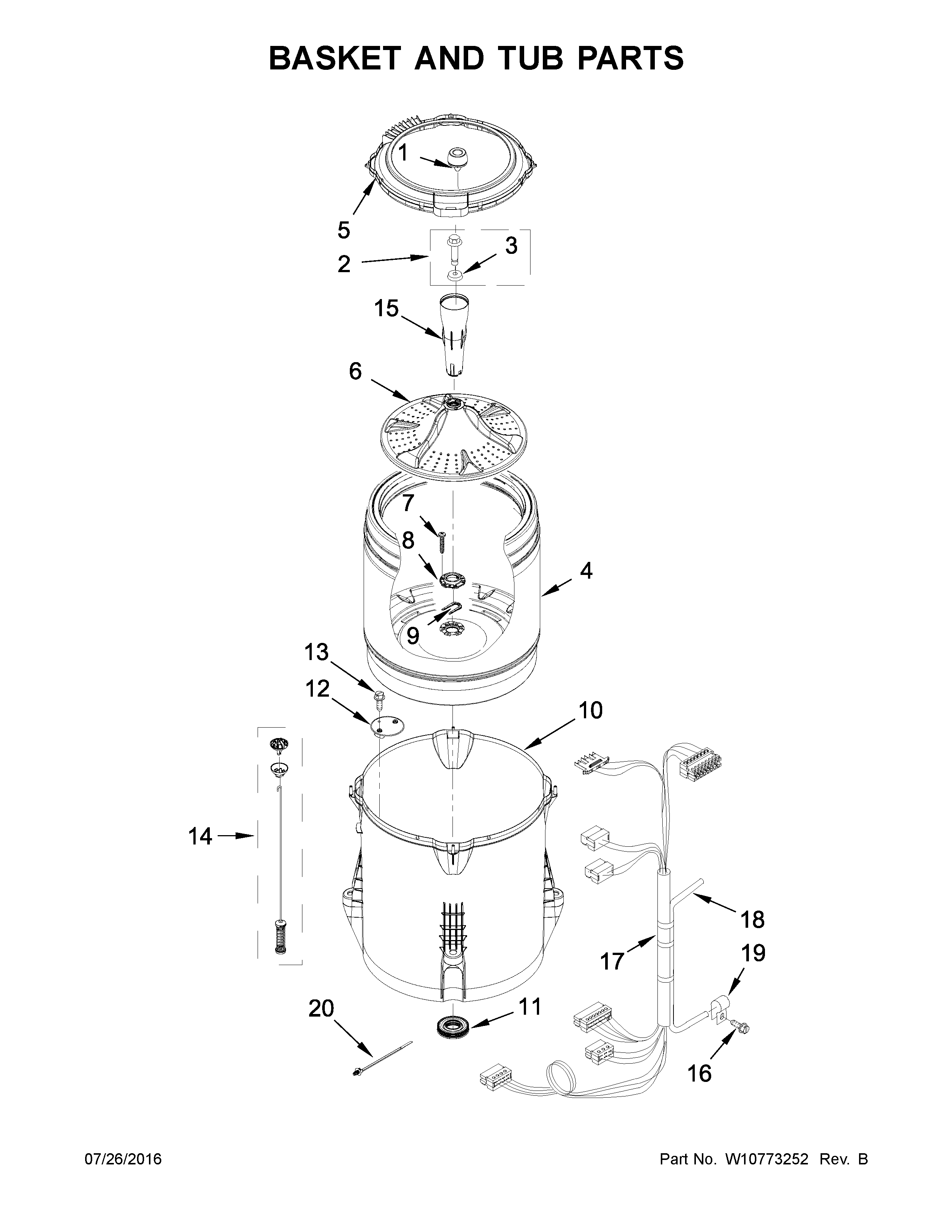 Basket and tub parts
