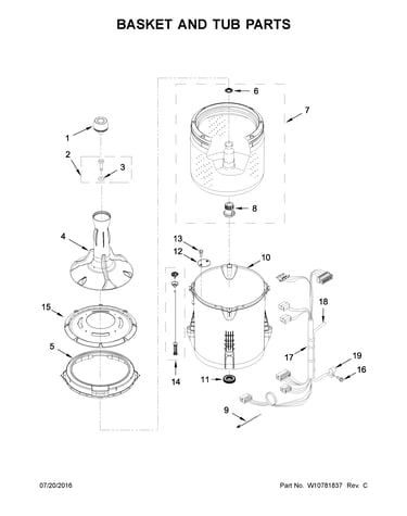 Basket and tub parts