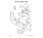 Maytag MVWB835DW1 top and cabinet parts diagram