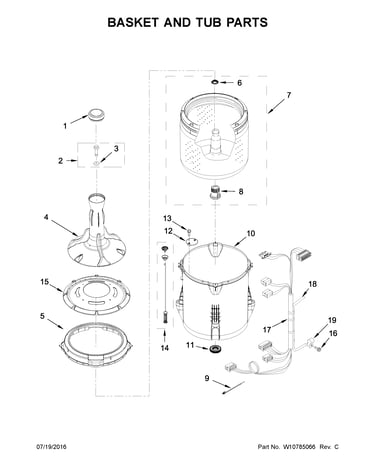 Basket and tub parts