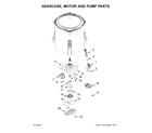 Inglis ITW4671EW0 gearcase, motor and pump parts diagram