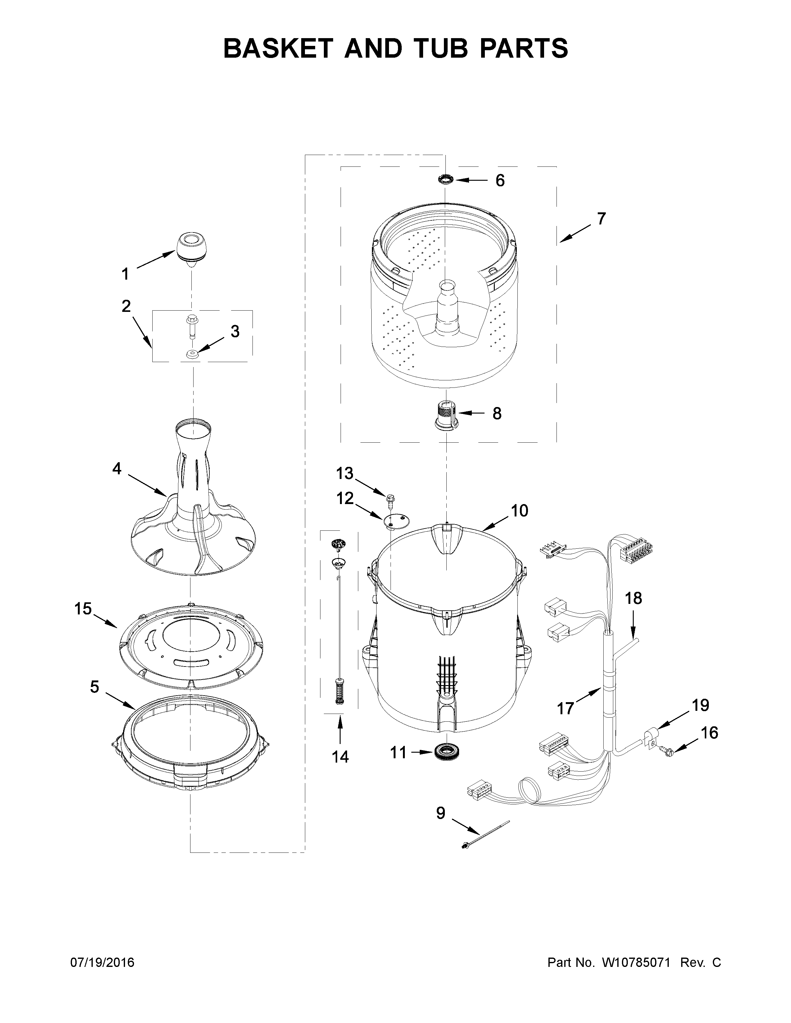 Basket and tub parts