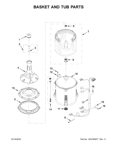 Basket and tub parts