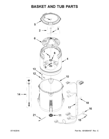 Basket and tub parts