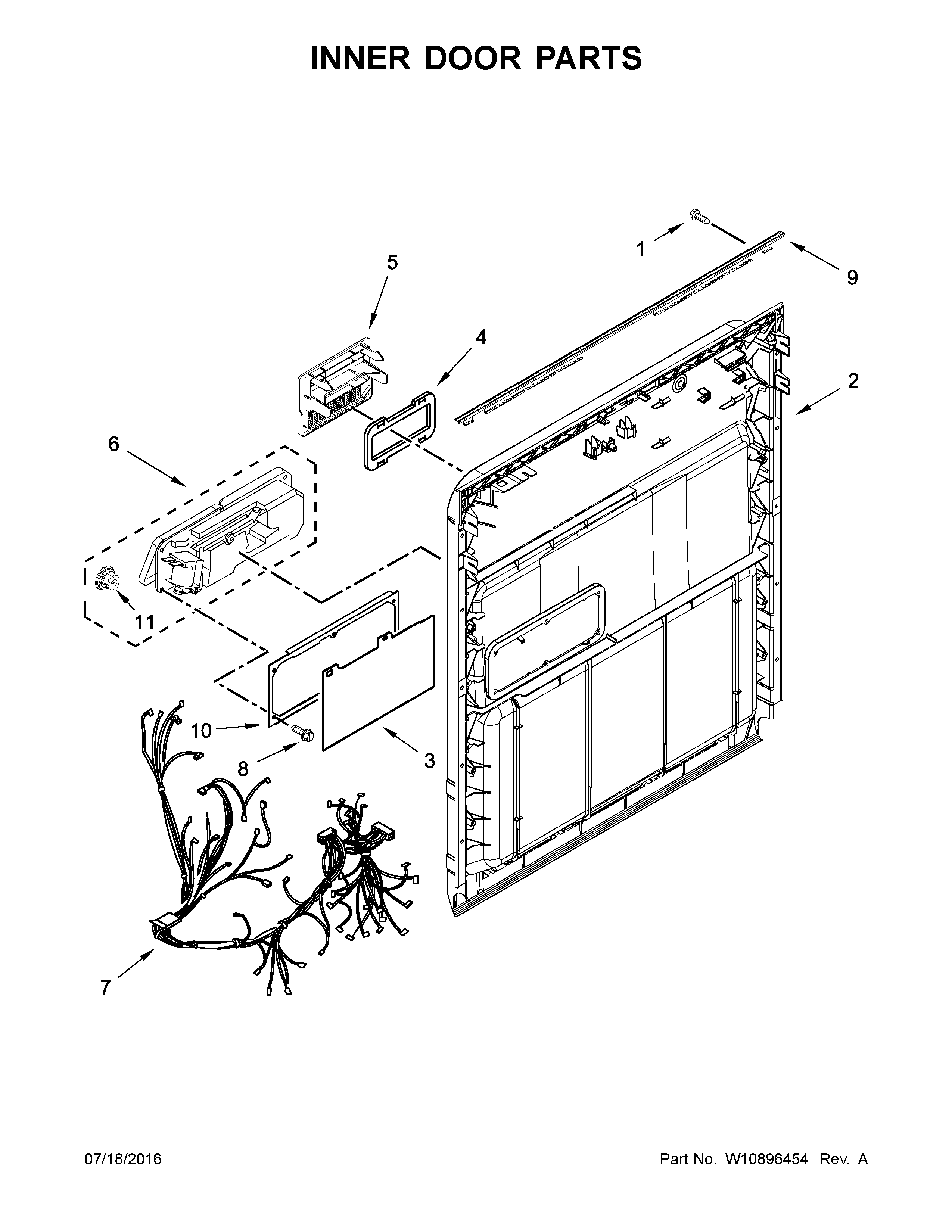 Inner door parts