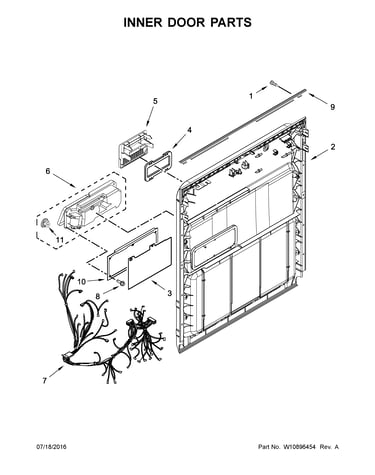 Inner door parts