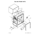 Ikea IDF320PAFW1 tub and frame parts diagram