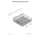 Ikea IDF320PAFW1 upper rack and track parts diagram