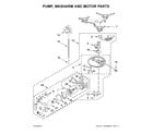 KitchenAid KDTM704EBS1 pump, washarm and motor parts diagram