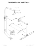 Upper wash and rinse parts